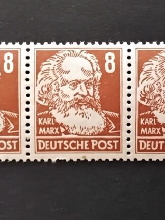 DDR Mi. Nr. 329 za XII 3er. Streifen Postfrisch geprüft